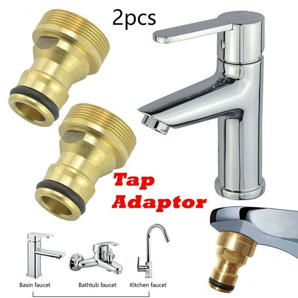 2pcs Set Kitchen Faucet Adapter For Garden Hose Pipe Connector Mixer 24mm Com - Garden Hose That Connects To Bathtub Faucet
