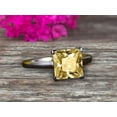 thumbnail image 2 of 1.25 Carat Classic 6mm Princess Cut Champagne Diamond Moissanite Solitaire Engagement Ring on 10k Rose Gold, 2 of 5