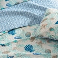 Great Bay Home Nautical Bedding, Beachy Themed Ocean Quilt Set with Shams, King, Coral