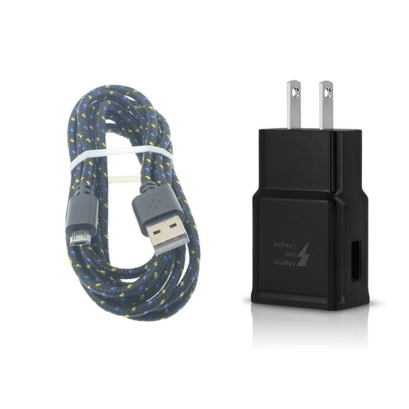 6ft USB Cable Fast Home Charger for Moto E (2020) - Quick Power Adapter Travel Wall AC Plug Cord Wire MicroUSB P5J Compatible With Motorola Moto E (2020)