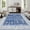 Blue Tone, variant on Vintage Floral Medallion Area Rug - Machine Washable, Waterproof, Super Soft Faux Wool Carpet, Non-Slip Low Pile, Kid & Pet Friendly, Home DéCor for Bedroom, Living Room