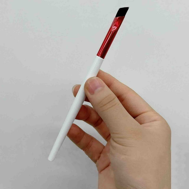 Fiudx Pincel para Cejas, Herramienta Versátil para Cejas, Pincel de Maquillaje de Fibra Sintética, Mango Largo, Multiusos, Ideal para Amantes de La Belleza, Opción Respetuosa con Los Animales.