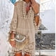 thumbnail image 5 of Vestido mini vintage de manga larga de TEELYNN para mujer, ropa de playa, vestidos con borlas en V profundo, verano 2022, vestidos de encaje con bordado floral, 5 of 5