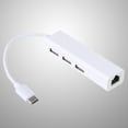 thumbnail image 1 of WRITWAA 1Pcs Type C Ethernet Adapter with 3 USB 2.0 Hub for Professionals and Ethernet Switch, 1 of 8