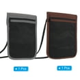 thumbnail image 3 of Uxcell Neck Wallet Travel Pouch, RFID Blocking Travel Document Organizer, Brown Gray 2 Pack, 3 of 6