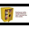 thumbnail image 5 of Justrite 890421 4 gallon Red Countertop Flammable Safety Cabinet, 1 Self-Close Door - Sure-Grip® EX - #890421, 5 of 8