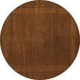 thumbnail image 1 of Ahgly Company Indoor Round Abstract Orange Contemporary Area Rugs, 8' Round, 1 of 1