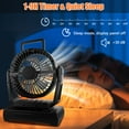 thumbnail image 6 of ASTRAEA Portable Camping Fan, 20000mAh Battery Powered Tent Fan with Light & Remote for Indoor Outdoor Tent Travel Fishing, Black, 6 of 7