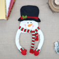 thumbnail image 4 of Christmas Snowman Tree Topper, Snowman Treetop Hugger with Red Black Hat and Striped Scarf, Christmas Decorations Christmas Tree Decor 13 Inch Red, 4 of 6