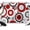 Red, variant on 7x5ft Photo Backdrop, Black Grey Abstract Soft Polyester Backdrop Curtains Photography Backdrops, Modern Geometric Polka Dot Brushed Background for Photoshoots Studio Video Portrait Parties
