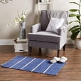 thumbnail image 4 of DII French Blue and Cream Farmhouse Check Rug 26x40 inches, 4 of 9