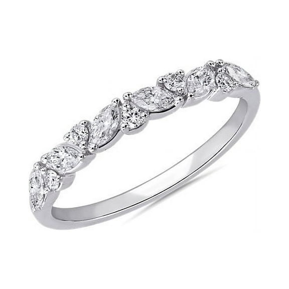 Natural Stylish Marquise Cut 0.50 Carat Diamond Eternity Band for Engagement Solid 950 Platinum Size 7 (F-G/VS1) by Diamond-Capitals