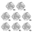 thumbnail image 1 of Paquete de 8 pines de solapa para trajes de hombre, broches de flores de 1.97" [Plata], 1 of 1