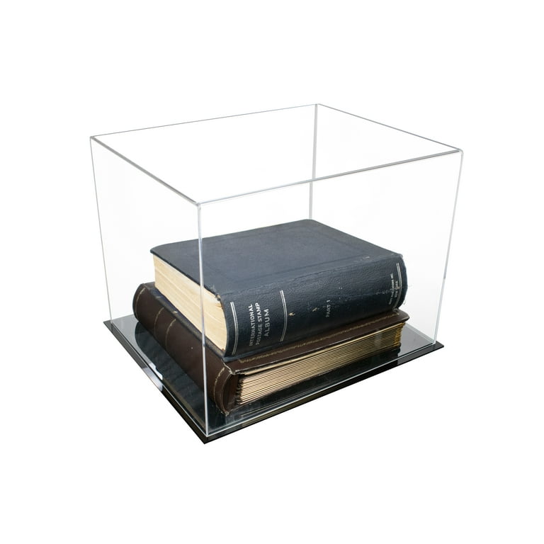 Better Display Cases Acrylic Large Book Display case with Clear Case and  Black Base 16 x 13 x 12 (V61B/A024-B)