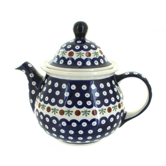 Blue Rose Polish Pottery Nature Large Teapot