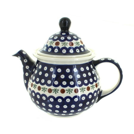 

Blue Rose Polish Pottery Nature Large Teapot