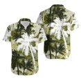 thumbnail image 4 of Camisas florales de manga corta para hombre, camisa hawaiana suelta, estilo polinesio, estilo palmera de coco, para playa, de verano, de colores brillantes, populares, de secado rápido, 4 of 5