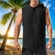 thumbnail image 1 of pstuiky Camisetas sin mangas para hombre, Sudadera deportiva sin mangas con capucha de color liso para hombre, de alta elasticidad, para fitness, musculosa y sin mangas Chaleco de hombre xl, 1 of 7