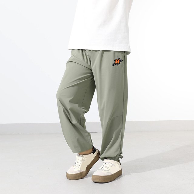 Children's Elastic Waisted Pants Outdoor Sports Pants Mid Size Children With Pockets Casual Breathable Pants