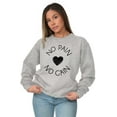thumbnail image 4 of Pain No Gain Motivational Workout Women Crewneck Sweatshirt Brisco Brands L, 4 of 6