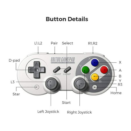 8bitdo Gamepad For Nintendo Switch Android Controller Joystick Wireless Bluetooth Game Controller Sf30 Pro Sn30 Pro Gampad Walmart Canada
