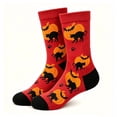 thumbnail image 5 of Unisex Festive Crew Socks Graphic Relaxed Stretch Fit Sock Fun Holiday Fall Crew Socks, 5 of 5