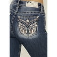 thumbnail image 2 of Miss Me Women's Medium Wash Americana Pocket 34" Bootcut Stretch Denim - M5082B166 31W x 34L, 2 of 4