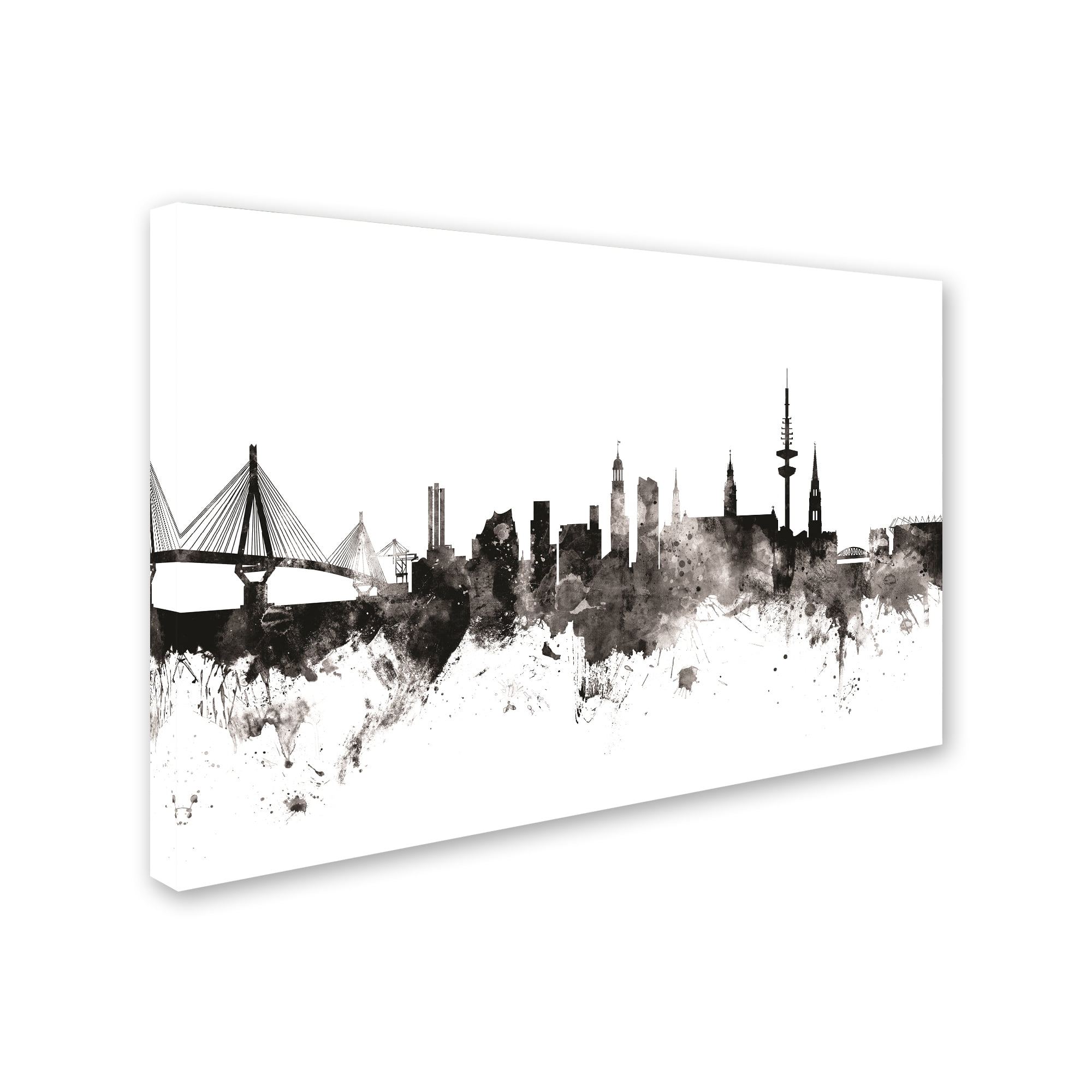 Trademark Fine Art 'Hamburg Germany Skyline III' Canvas Art by Michael Tompsett