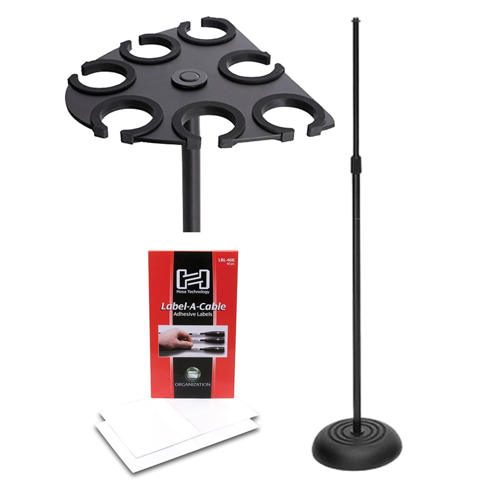 Top Value Bundle! On Stage Round Base Mic Stand with Shaft Pole + On