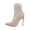 White, variant on Women's Stiletto Mid Calf Boots Knitted Pointed Toe Pull on Dress Heels Soft Non Slip Dress Shoes for Banquet Vacation Date Night Wedding White Size 6
