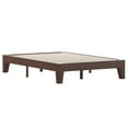 thumbnail image 2 of Merrick Lane Platform Bed Frame, Walnut Finish Finish Wood Full Size Platform Bed Frame With Slatted Support, No Box Spring Needed, 2 of 11