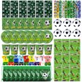 thumbnail image 2 of Decoración de fiesta de cumpleaños para niño con tema de fútbol, juego de vajilla desechable, juguete deportivo de fútbol, bolsa de dulces, relleno de bolsas de regalo de cumpleaños para niños, 2 of 5