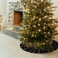 thumbnail image 4 of Black Christmas Tree Skirt, CXALSSY 48 inches Round Christmas Tree Skirt for XMAS Party Christmas Tree Decoration, 4 of 7