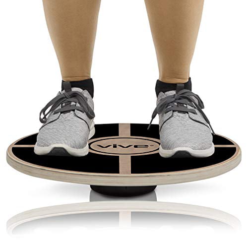 Vive Fit Balance Board - Wooden Self Balancing Wobble Platform - Wood Twist  Trainer for Fit Abs, Arms, Legs, Core Tone, Surf, Skateboard, Gymnastics,  