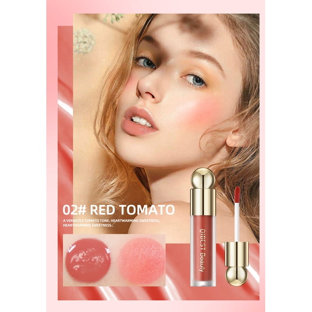 MAUXDA Liquid Blush For Cheeks, Soft Velvet Cream Blush Face Blush Makeup, Pink Blush Red Blush Skin Tint, Natural-Looking Makeup Blush Stick, Waterproof Dewy Cheek Tint, Lightweight Blush Makeup