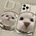 thumbnail image 2 of Funda para teléfono con diseño de gato y perro para iPhone 11, funda transparente a prueba de golpes para iPhone 16, 15, 14, 13, 12 Pro Max, XR, XS, X, 8, 7 Plus, SE, 2 of 5