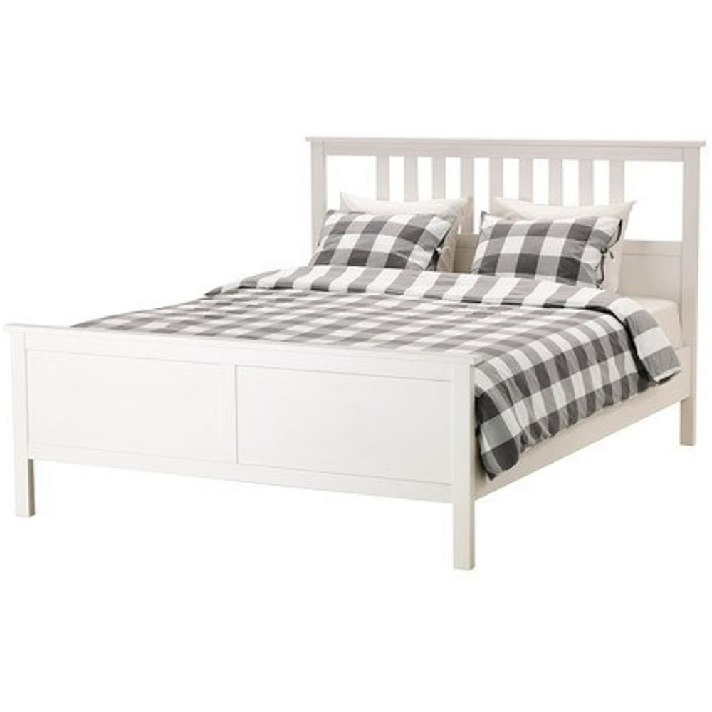 Ikea Full Size Bed frame, white stain, Leirsund 6202.52926.222
