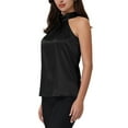 thumbnail image 4 of INSPIRE CHIC Women's Sleeveless Top Halter Neck Tie Back Satin Work Blouse, 4 of 6