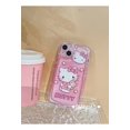 thumbnail image 3 of Bonita funda de teléfono con colgante de perro Kuromi de gatito rosa en 3D para iPhone 14, 13, 15 Pro Max, 11, 12 Mini, XS Max, XR, X, 7, 6, 8, 14 Plus, 6s, 3 of 5