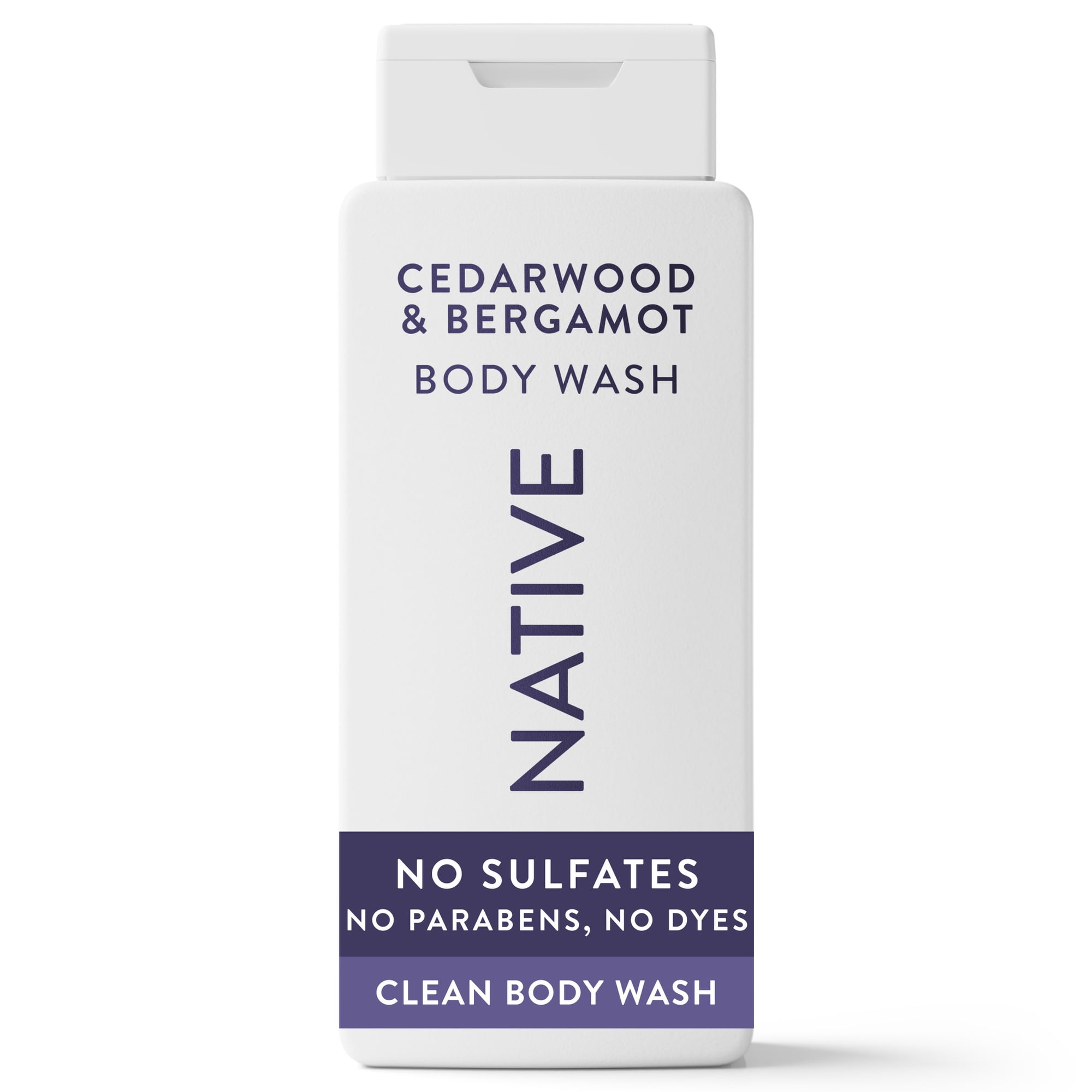 Native Body Wash for Women & Men, Sulfate Free, Cedarwood & Bergamot, 18 fl oz