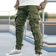 thumbnail image 5 of Pantalones cargo informales para todas las estaciones para hombre: pantalones de chándal con cintura elástica y bolsillos para actividades al aire libre y uso diario, 5 of 8