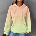 thumbnail image 2 of NOLDARES Women's Oversized Hoodie Lightweight Long Sleeve Sweatshirt Fashion Pullover with Pockets for Womens(Light Green,XXL), 2 of 7