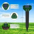 thumbnail image 3 of KingFurt 4 Pack Solar Mole Repellent Outdoor, Ultrasonic Mole Repellent Stakes for Lawn Garden Yard, 3 of 19