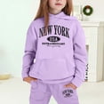 thumbnail image 2 of RTKFRFLM Girls Outfits Set Winter Fleece Hoodie And Joggers Comfy Casual Kids Clothes With Stylish Print For Toddler Teen Clothes Sets,Size 8-9 Years, 2 of 4