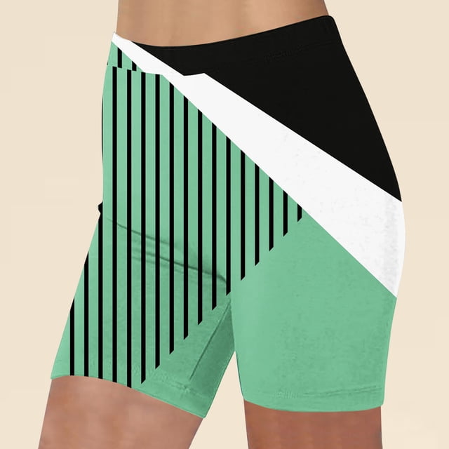 Puntoco Pantalones cortos casuales para mujer, moda para mujer, leggings de yoga estampados, fitness, correr, gimnasio, pantalones deportivos sólidos para mujer, pantalones activos de tres minuto