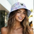 thumbnail image 4 of Dalix Butterfly Tie Dye Bucket Hat Cotton Embroidery Casual Outdoor Style Womens in Tie Dye Green M Medium, 4 of 5