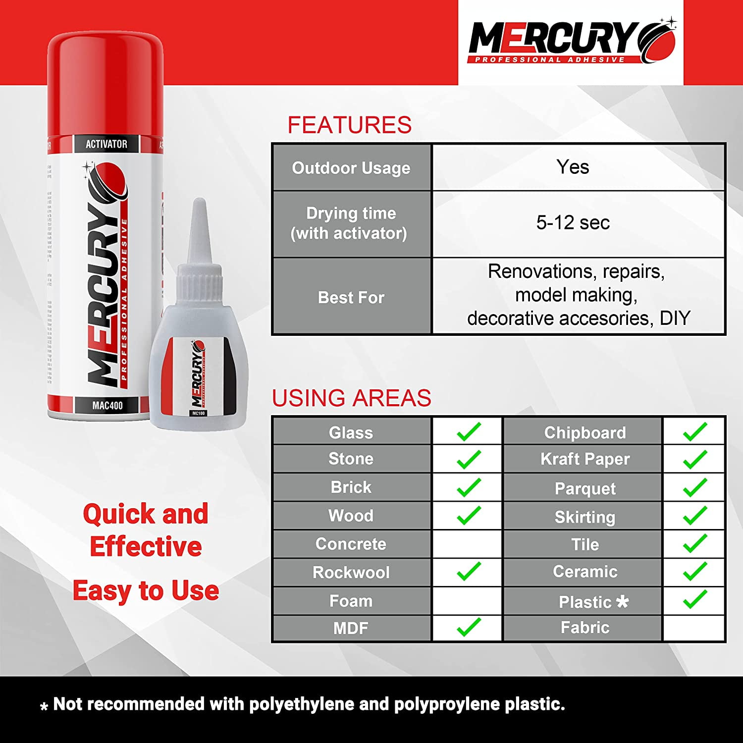 Mercury Adhesive Two Part Epoxy 8 oz Kit