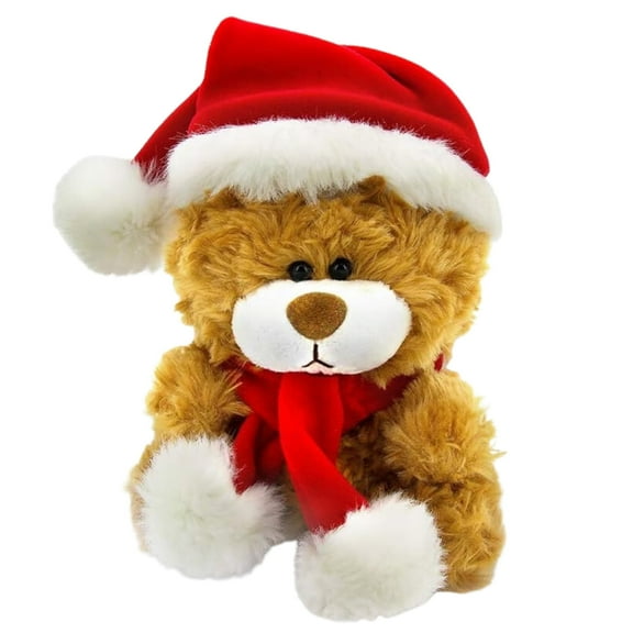 Made by Aliens Christmas Qbeba Bear Brown  5.5 inch Stuffed Animal for Holidays