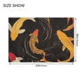 thumbnail image 4 of Yayeee Bath Rugs for Bathroom Floor Set of 2 Non Slip Fluffy Soft Absorbent Mat, Black Fish Pattern, 4 of 7
