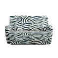 thumbnail image 3 of Xoenoiee Zebra Stripe Paint Splatter Print 6 Pieces Recliner Loveseat Covers Stretch Recliner Sofa Slipcover with Elastic Bottom Jacquard Fitted Reclining Couch Cover Furniture Protector with Pocket, 3 of 6